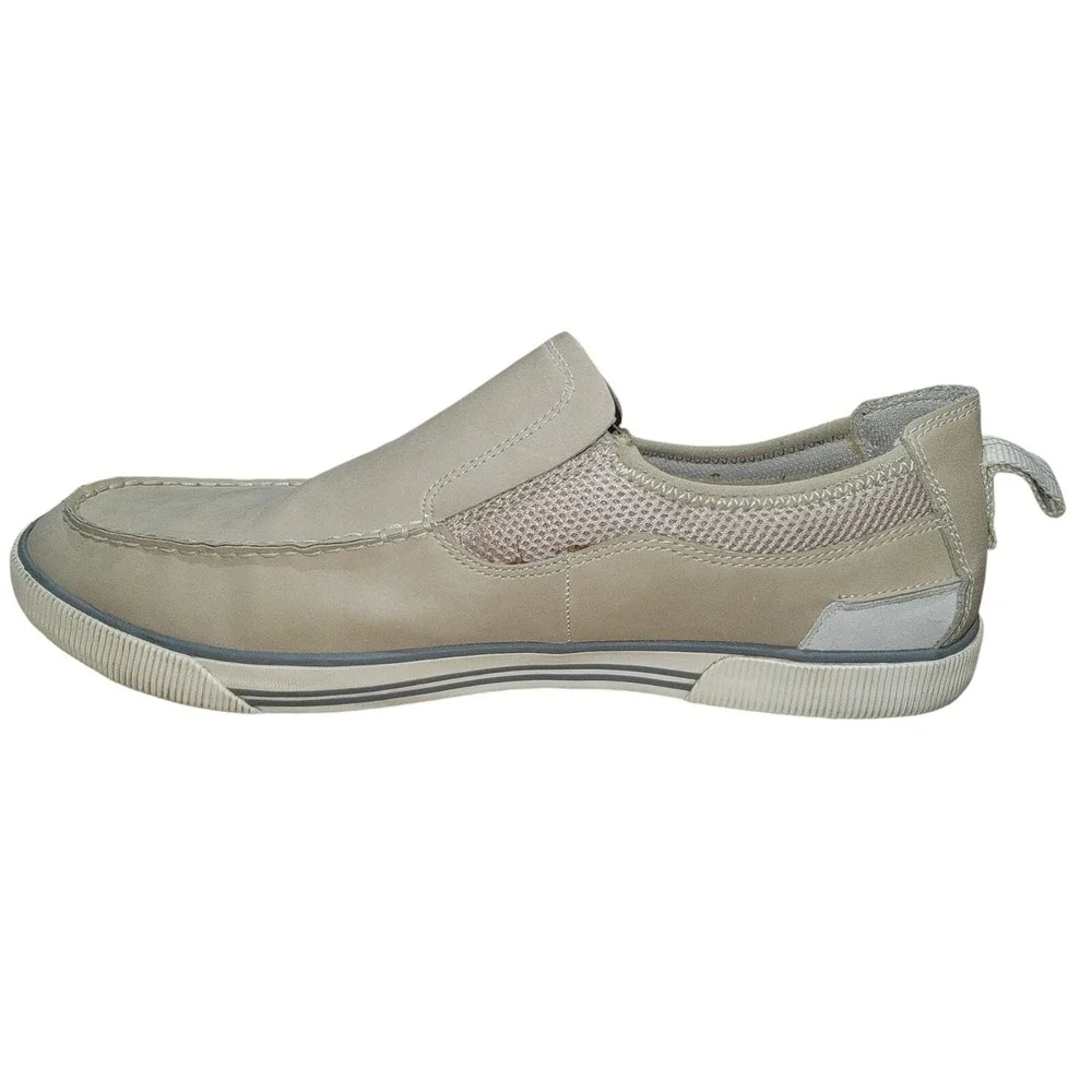 Skechers Men's Tan Leather Outdoor Boat Deck Fishing Slip On Shoes‎ Size 13